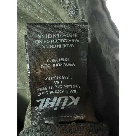 Kuhl Freya Pants Women's 12 Reg Green Hiking Trail Outdoor Cargo Pants - Picture 4 of 10